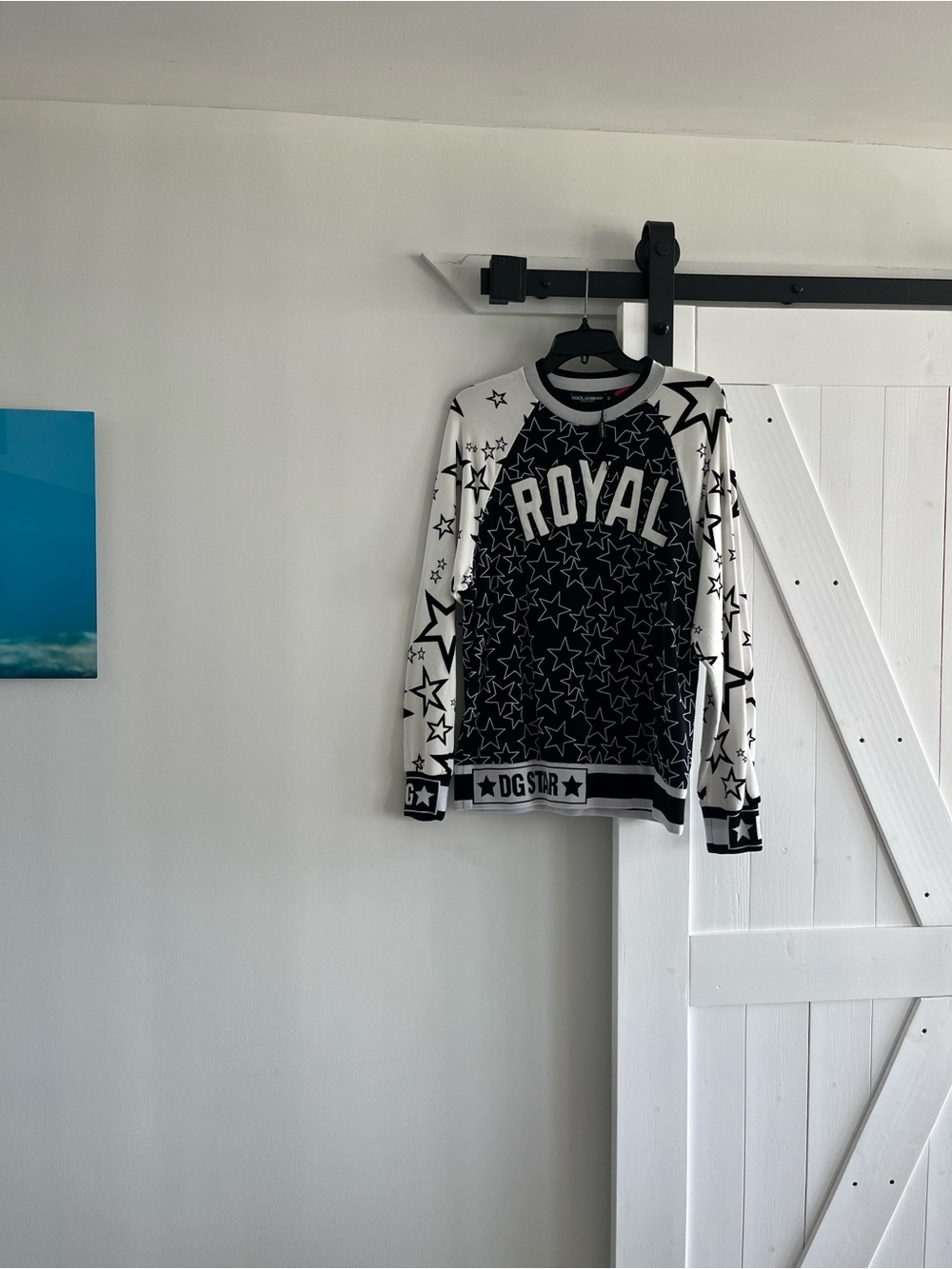 Dolce & Gabbana Black & White Star-Print Pullover